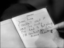 Young and Innocent (1937)Derrick De Marney, closeup, hands and note